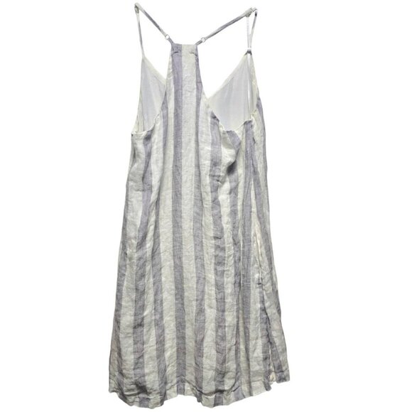 Allie Rose Linen Striped Sleeveless Mini - Picture 3 of 4
